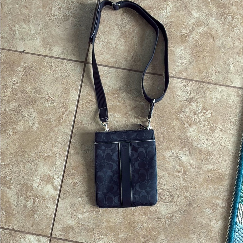 Coach Black Messenger Bag with Adjustable Strap
